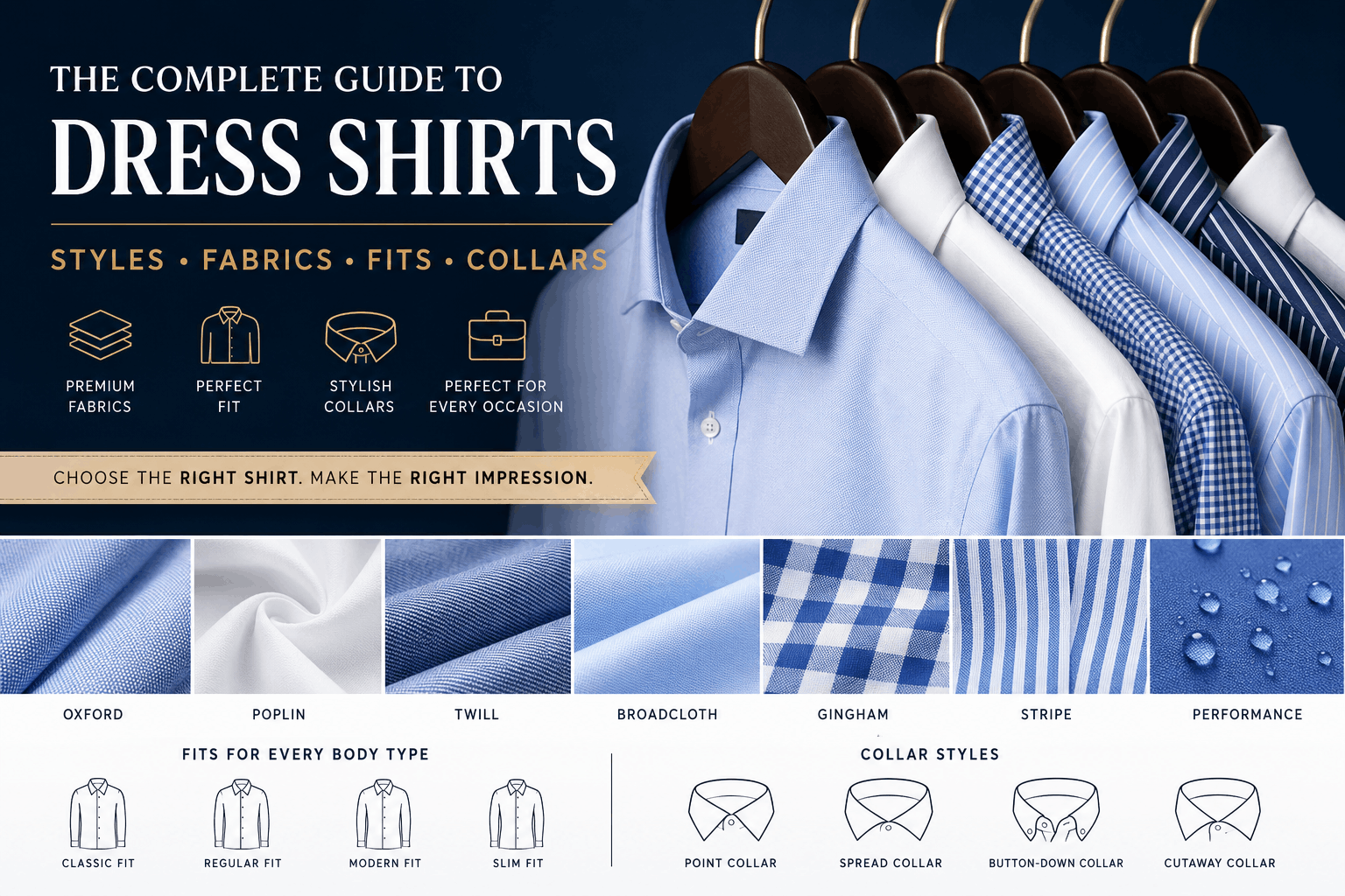 Types of Dress Shirts: Complete Guide to Different Styles, Fabrics, and Fits